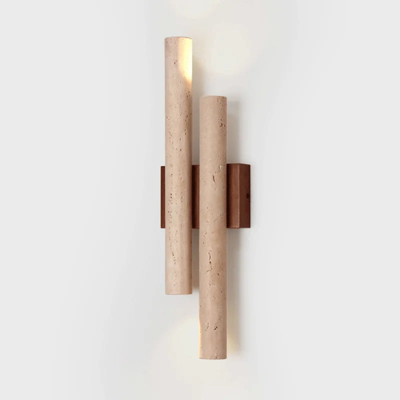 Vintage natural stone wall light for decorative ambiance