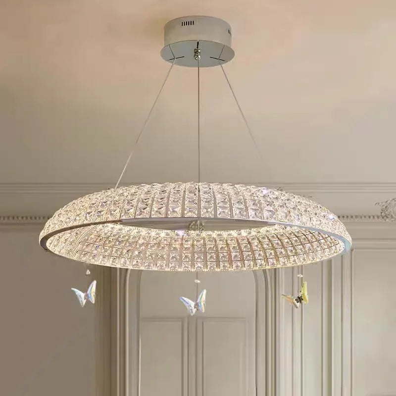 Elegant butterfly crystal pendant for refined interior decor