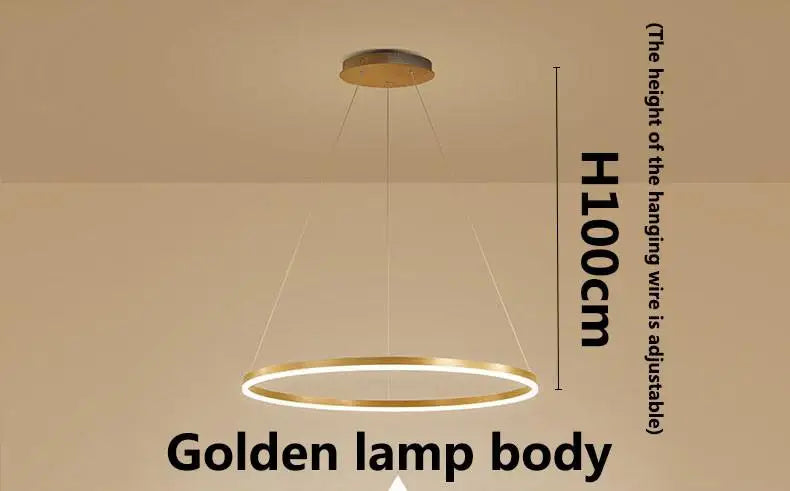 Minimalist Nordic round ring LED pendant lamps
