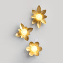 Retro lotus wall light postmodern luxury creative decorative