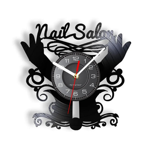 vinyl wall clock for nail and beauty salon - vue 14 sur 31