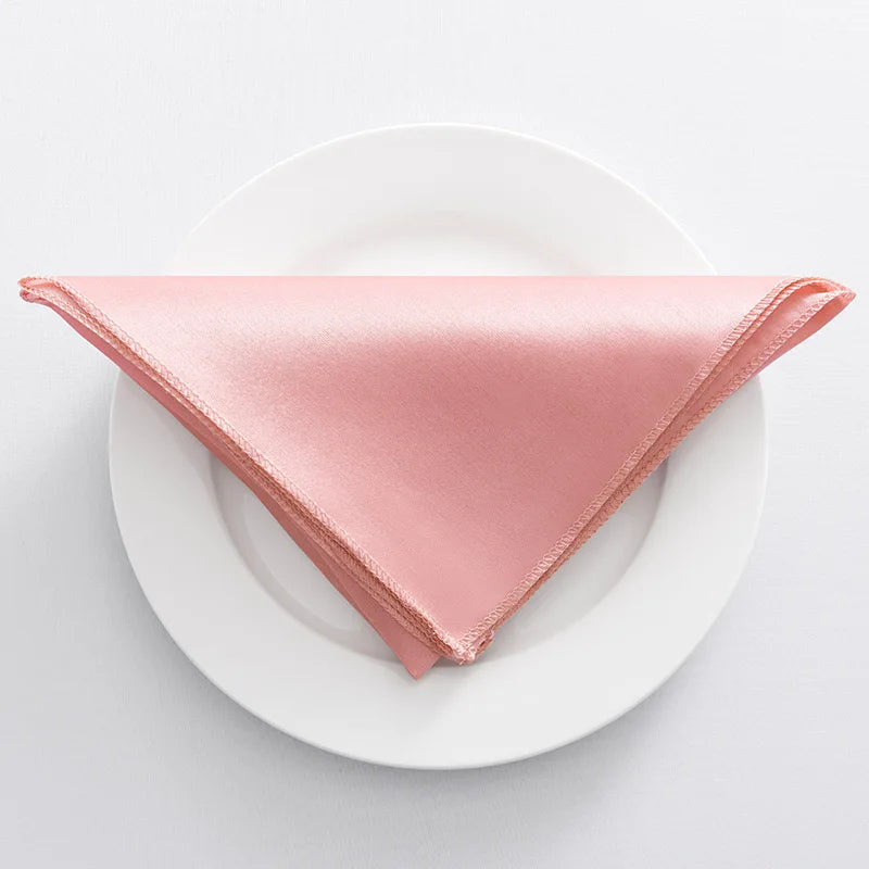 Decorative satin table napkin for weddings and receptions