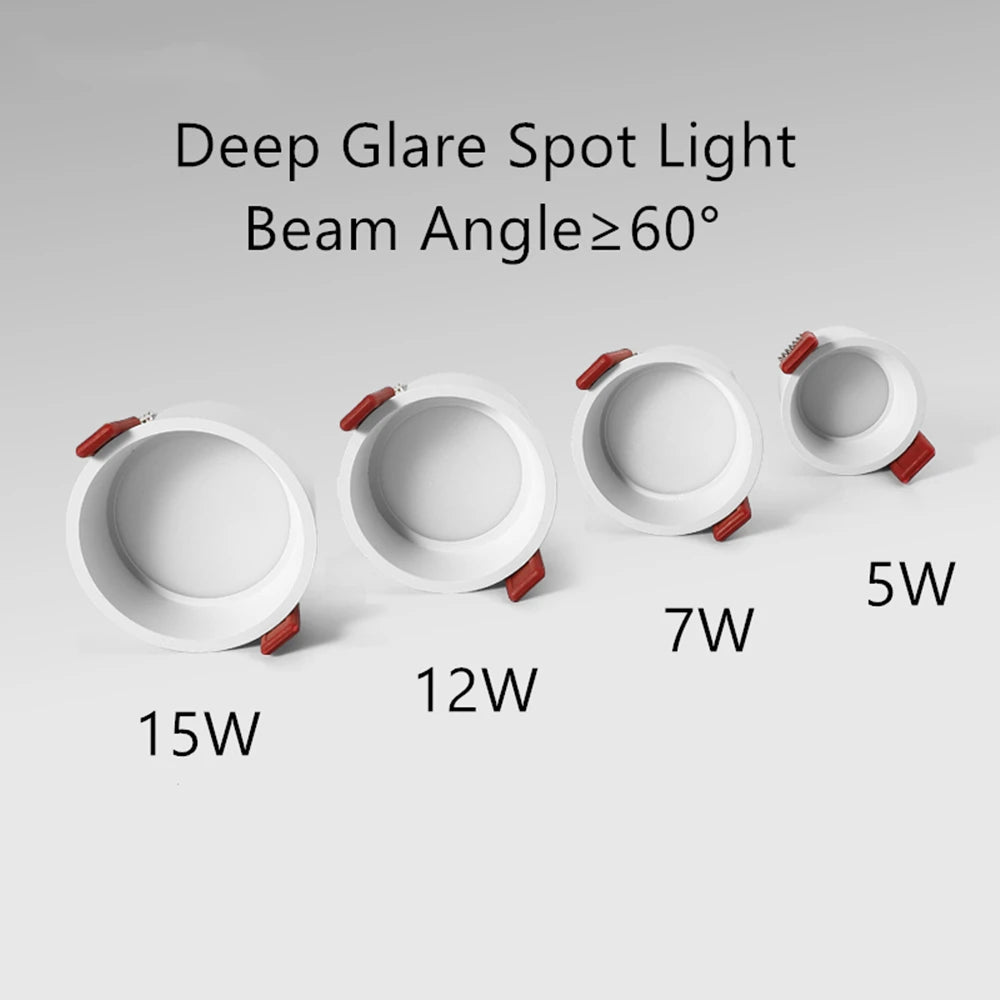 Dimmable anti-glare LED spotlight for indoor lighting - vue 3 sur 6