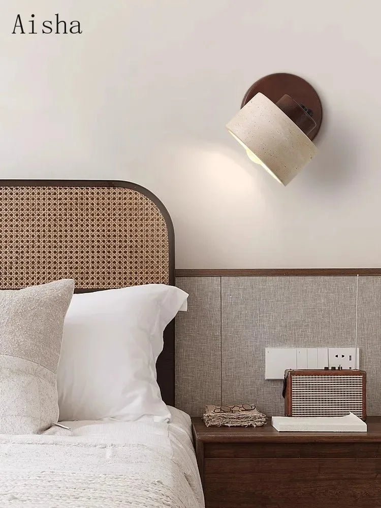 Rotatable decorative stone LED wall light - vue 3 sur 8