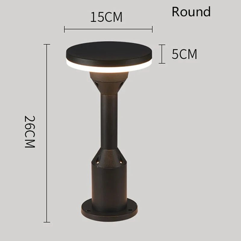 LED bollard lamp for outdoor landscape lighting