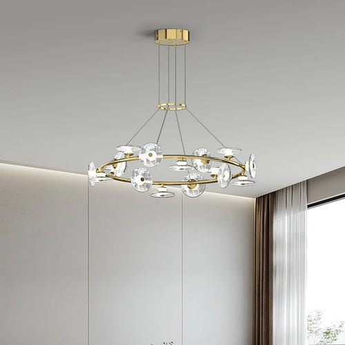 Modern minimalist glass pendant light with creative LED lighting - vue 6 sur 12