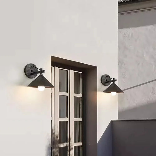 Vintage waterproof antique copper outdoor wall light - vue 4 sur 9