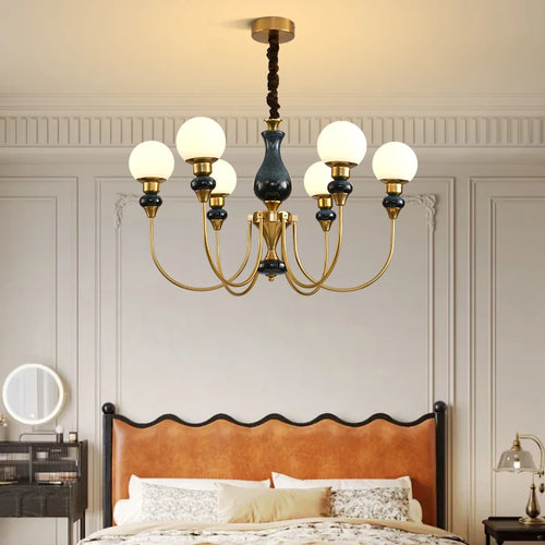 Nordic glass chandelier for a romantic and cosy interior - vue 3 sur 14