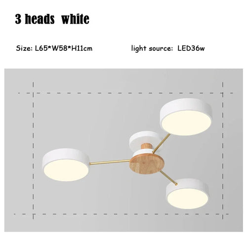 Modern creative LED ceiling light for interior decoration - vue 23 sur 25