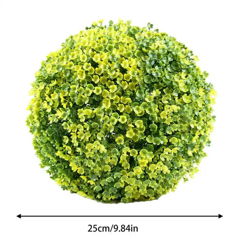 Artificial grass topiary balls for outdoor decoration - vue 6 sur 14