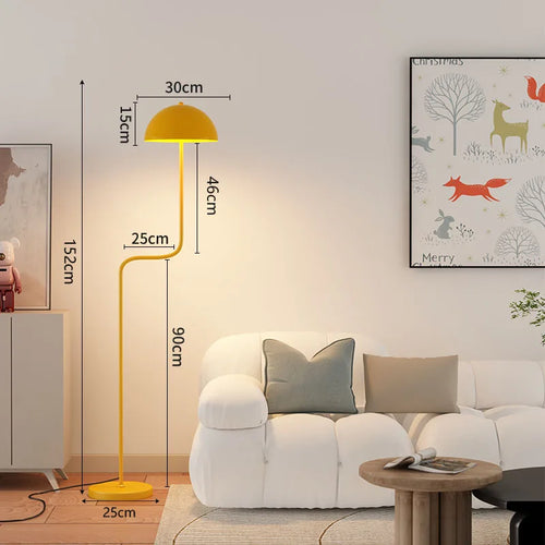 Nordic glass floor lamp with lampshade for interior decoration - vue 16 sur 16