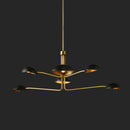 Modern neoclassical copper coloured chandelier