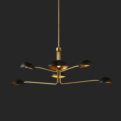 Modern neoclassical copper coloured chandelier - vue 3 sur 16