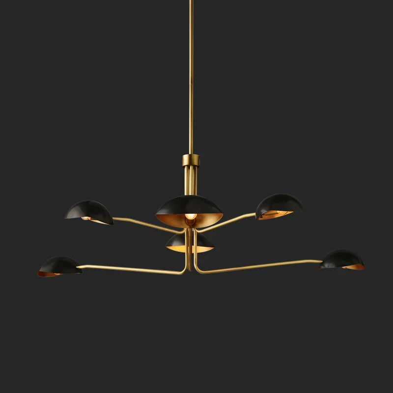 Modern neoclassical copper coloured chandelier - vue 3 sur 16