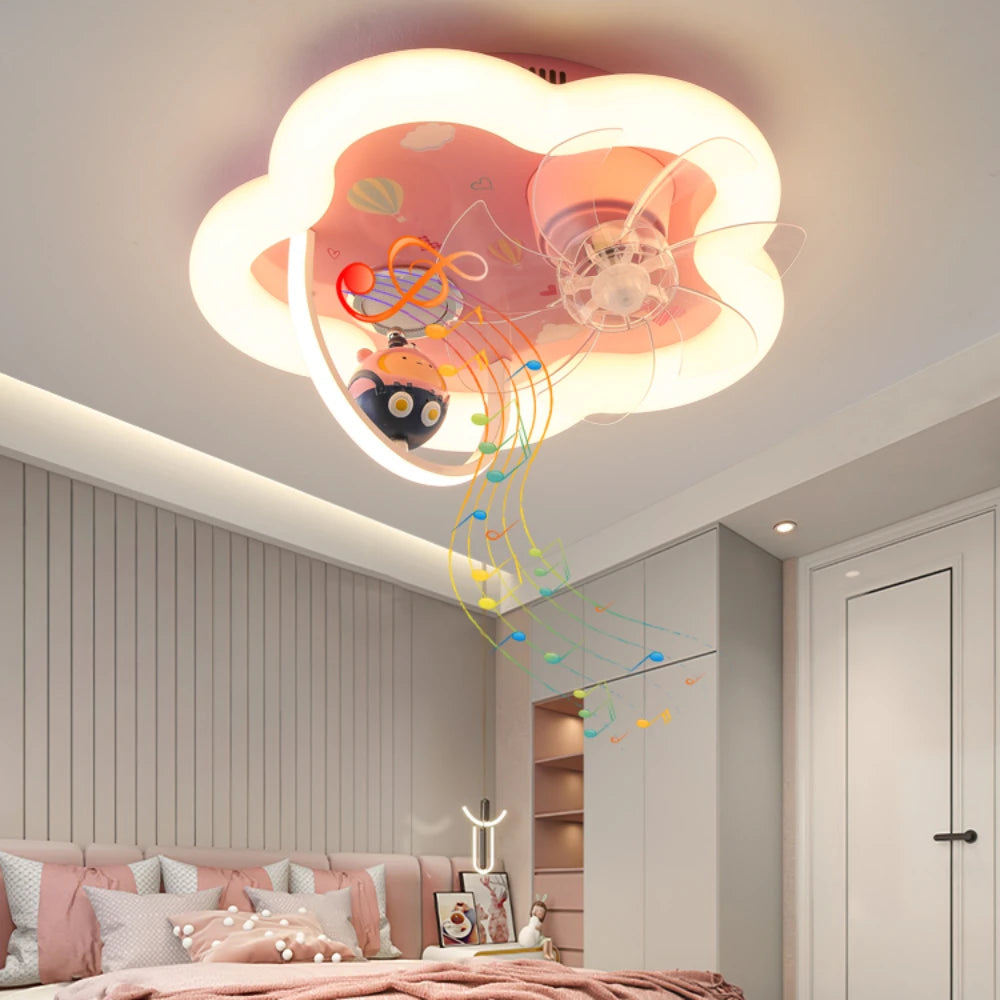 Astronaut LED ceiling light with fan and Bluetooth music