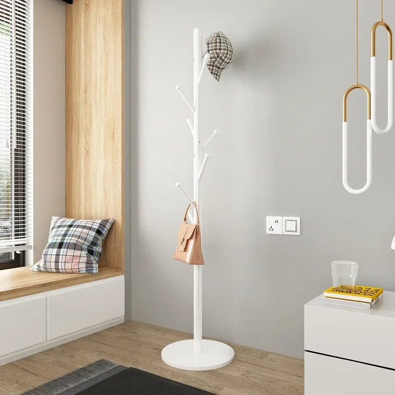 modern vertical wood and iron hanger for storage - vue 6 sur 6