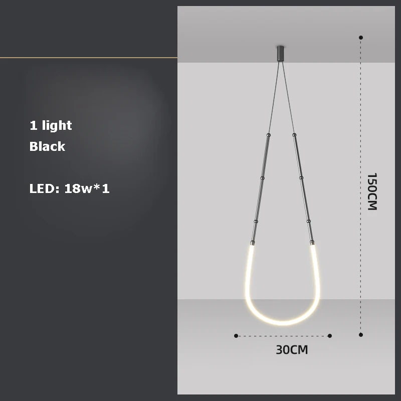 Art deco LED pendant chandelier - vue 14 sur 16
