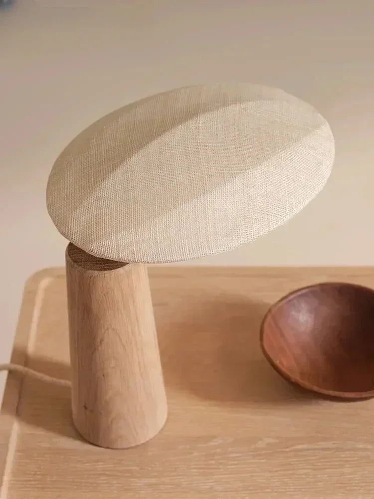 Retro vintage wooden desk lamp zen art decorative