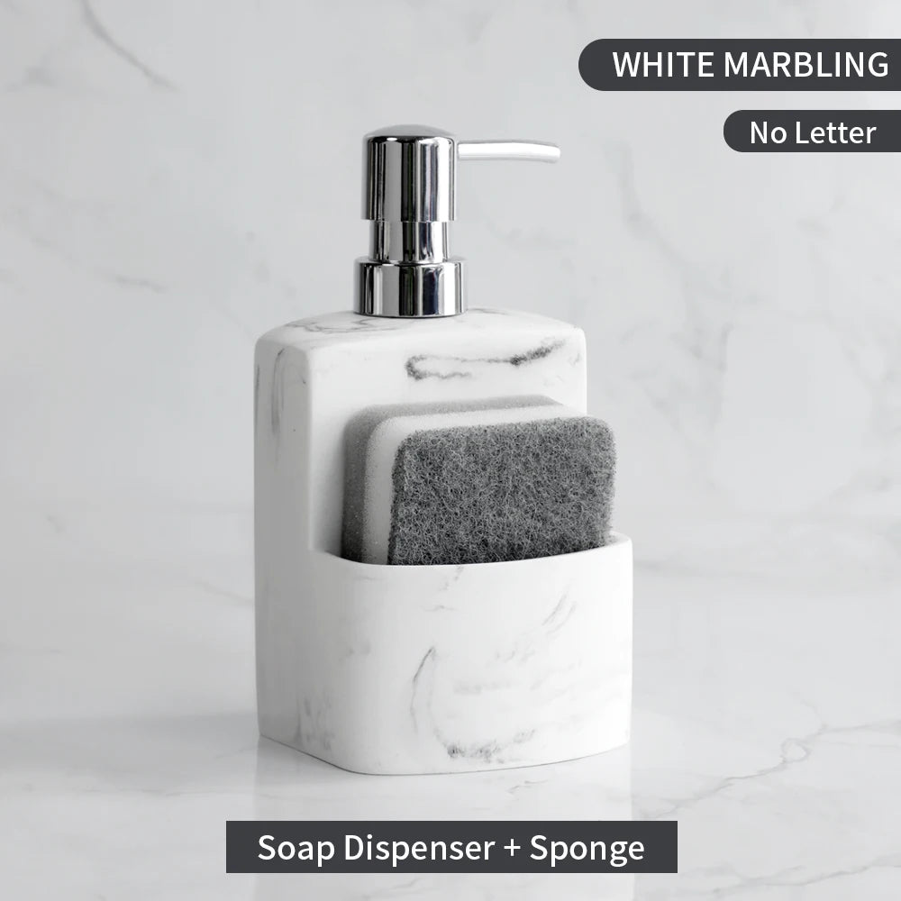 liquid soap dispenser with storage for kitchen accessories - vue 13 sur 14