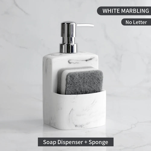 liquid soap dispenser with storage for kitchen accessories - vue 14 sur 14