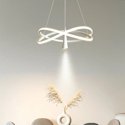 Modern LED pendant chandelier for elegant interior decor - vue 2 sur 12