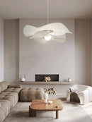 Nordic design fabric LED pendant light flower chandelier
