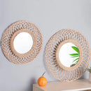 rattan wall mirrors for creative interior decoration