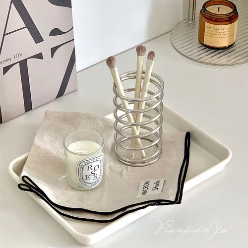 Stainless steel toothbrush holder for bathroom - vue 5 sur 6