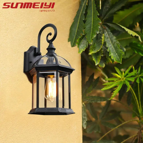 Retro aluminium outdoor wall light for garden and pathway - vue 7 sur 7