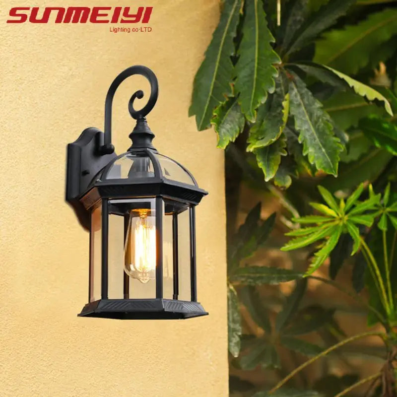 Retro aluminium outdoor wall light for garden and pathway - vue 7 sur 7