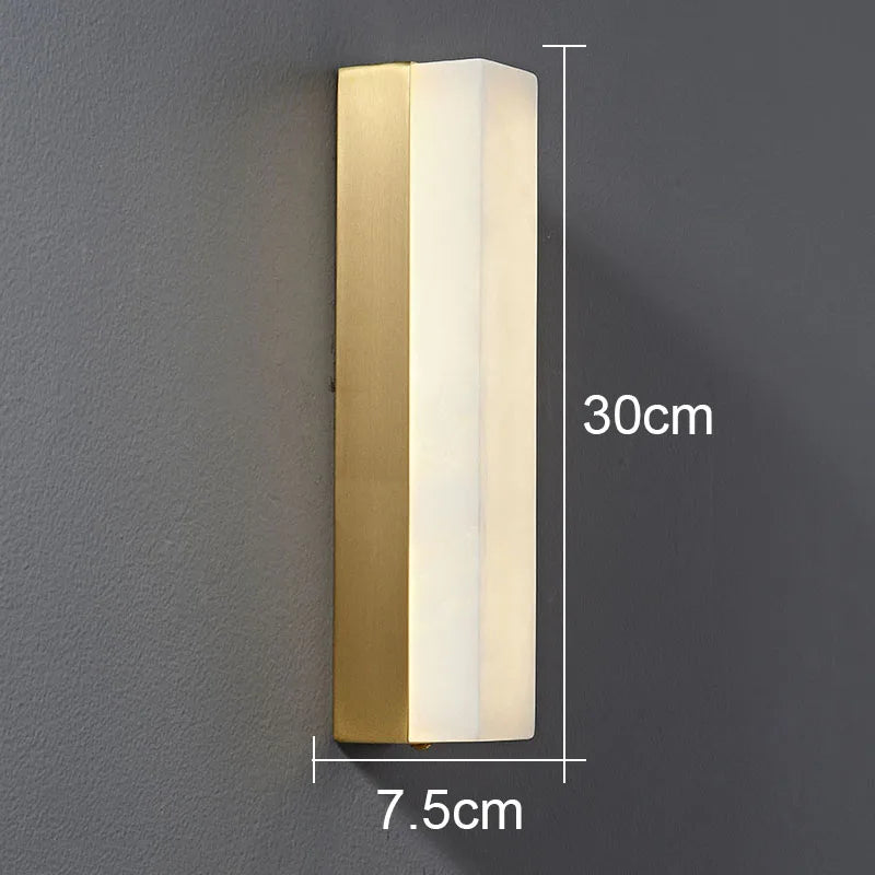 Long marble wall light in Chinese style - vue 7 sur 7