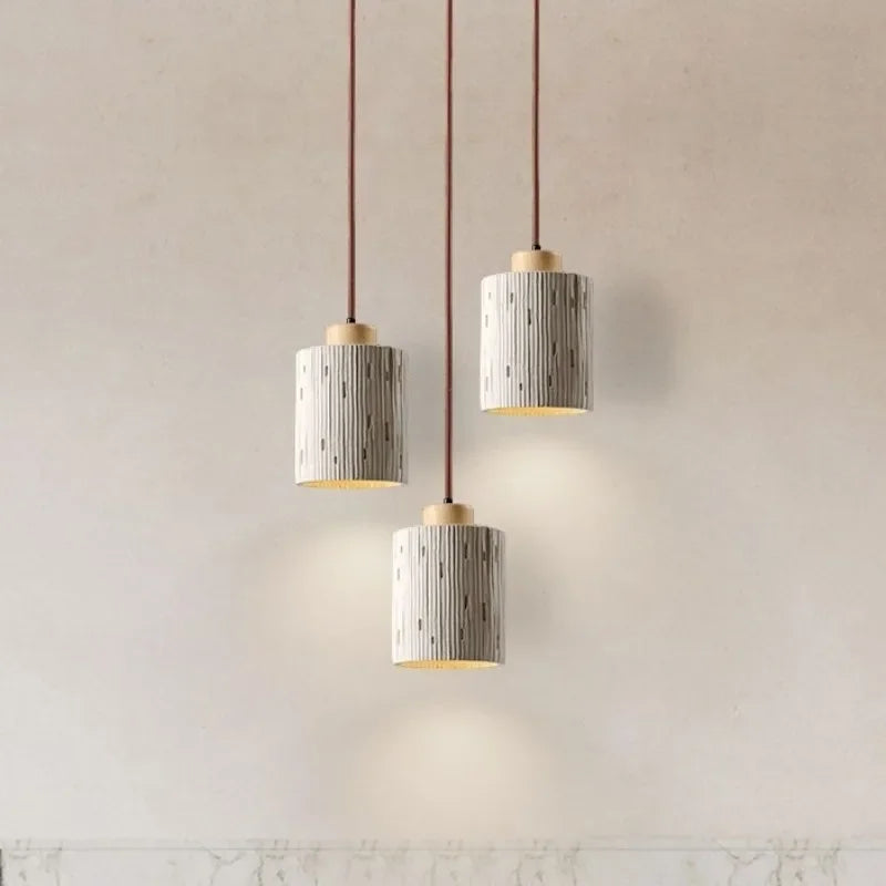 Modern wood and marble chandelier for elegant interiors - vue 3 sur 14