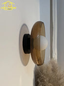 Medieval design glass wall lamp for interior decoration