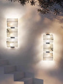 Art deco marble waterproof wall light for indoor and outdoor