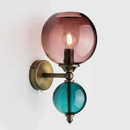 Modern coloured glass wall light for indoor decoration - vue 9 sur 11