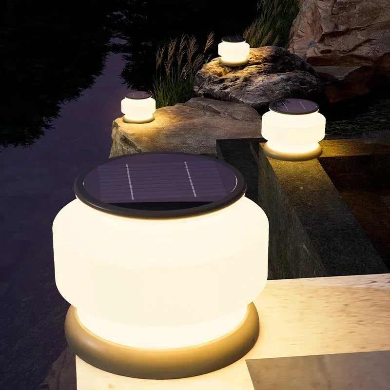 Waterproof solar LED light for modern outdoor garden and landscape lighting
