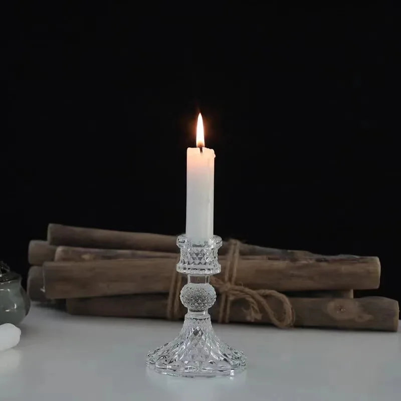 Nordic glass candle holder for romantic moments - vue 4 sur 6