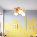 Wooden chandelier for children's room decorative pendant light
