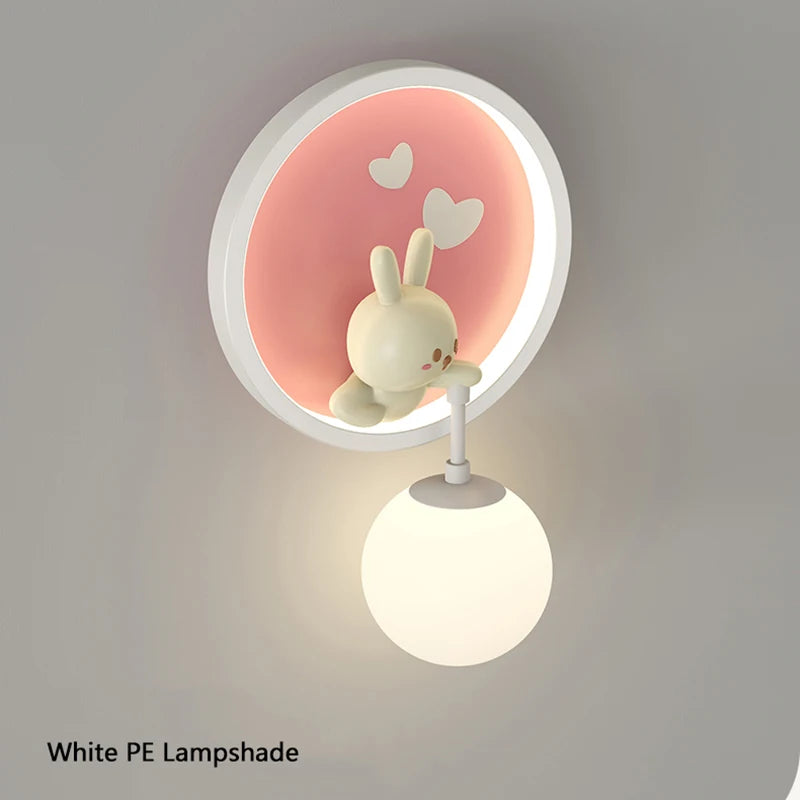 Romantic animal decorative wall light for children - vue 6 sur 9
