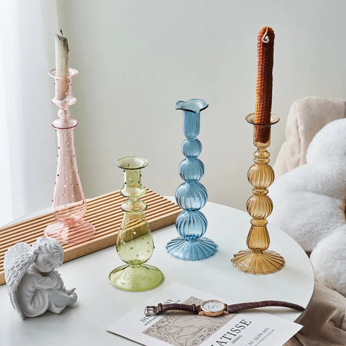 Creative glass candle holder for modern and elegant decoration - vue 5 sur 10