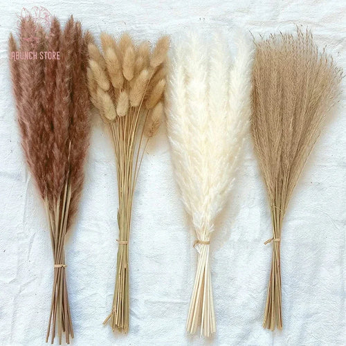 Set of 100 pampas grass bouquets for boho wedding decoration - vue 3 sur 13