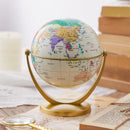 rotating retro globe for learning geography