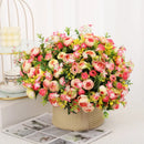 Silk artificial rose bouquet for elegant decor