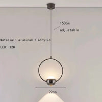 Modern rotating LED chandelier for decorative indoor lighting