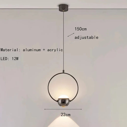 Modern rotating LED chandelier for decorative indoor lighting