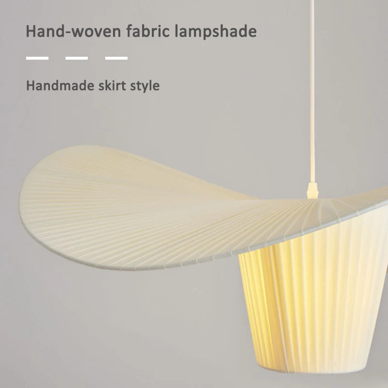 Modern minimalist fabric chandelier for interior decoration - vue 6 sur 12