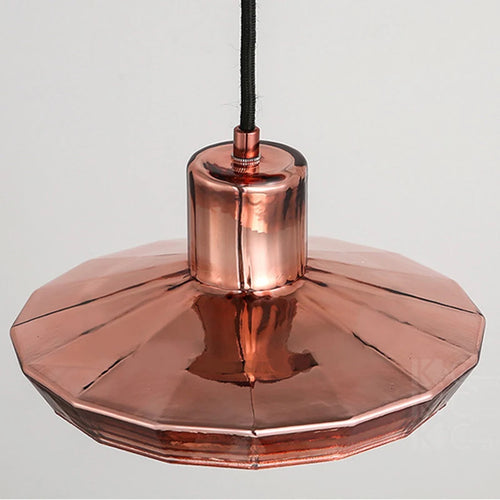 Rose gold glass pendant light for kitchen and restaurant - vue 10 sur 10