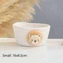woven animal storage basket for toys and miscellaneous items