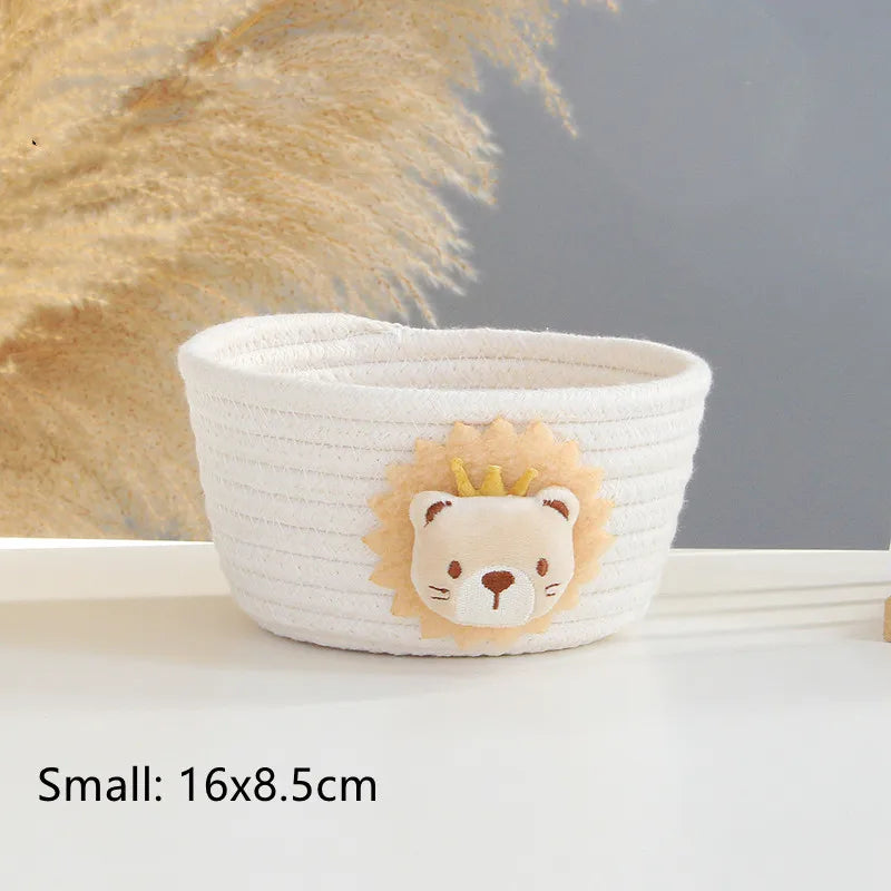 woven animal storage basket for toys and miscellaneous items - vue 16 sur 21