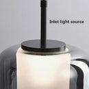 Modern smoked glass three-head LED pendant light